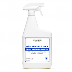 Chemical Free Insect Control Spray, All Natural Cedar Oil Indoor Formula, Dr. Ben's Evictor, 32 oz.